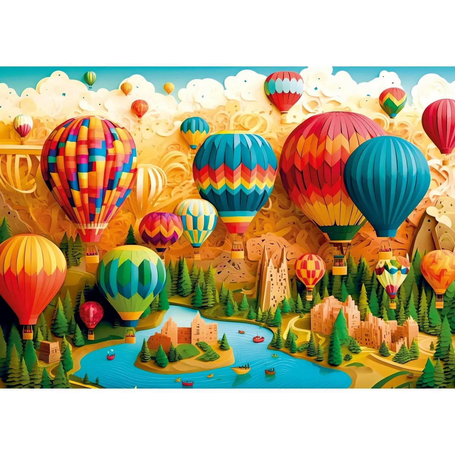 Puzzle 500 pièces : Festival de montgolfières