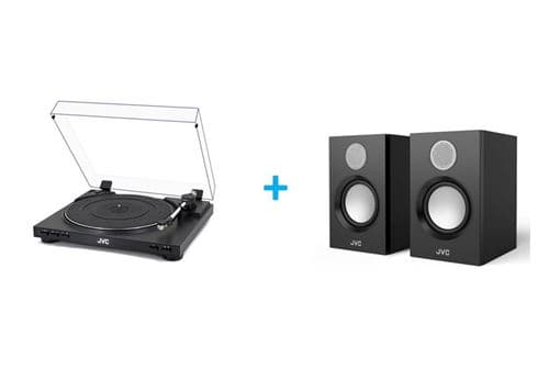 Pack platine vinyle JVC AL-F55B + 2 enceintes amplifiées JVC SP-F56B
